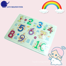 Children Educational Toy Wooden Number Puzzle with Pegs